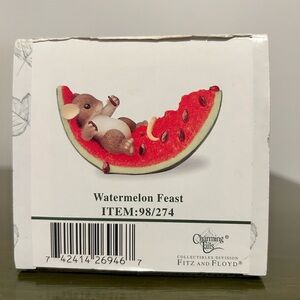 Charming Tails Watermelon Feast Figurine